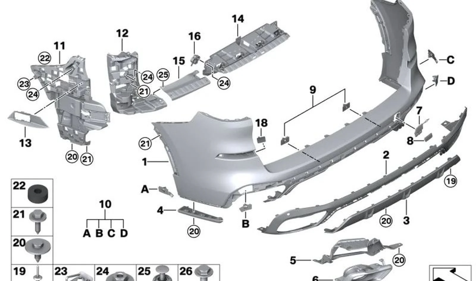 Tornillo hexagonal OEM 07149809191 para MINI Paceman R61, Cooper R50, R52, R53... y más. Original MINI.