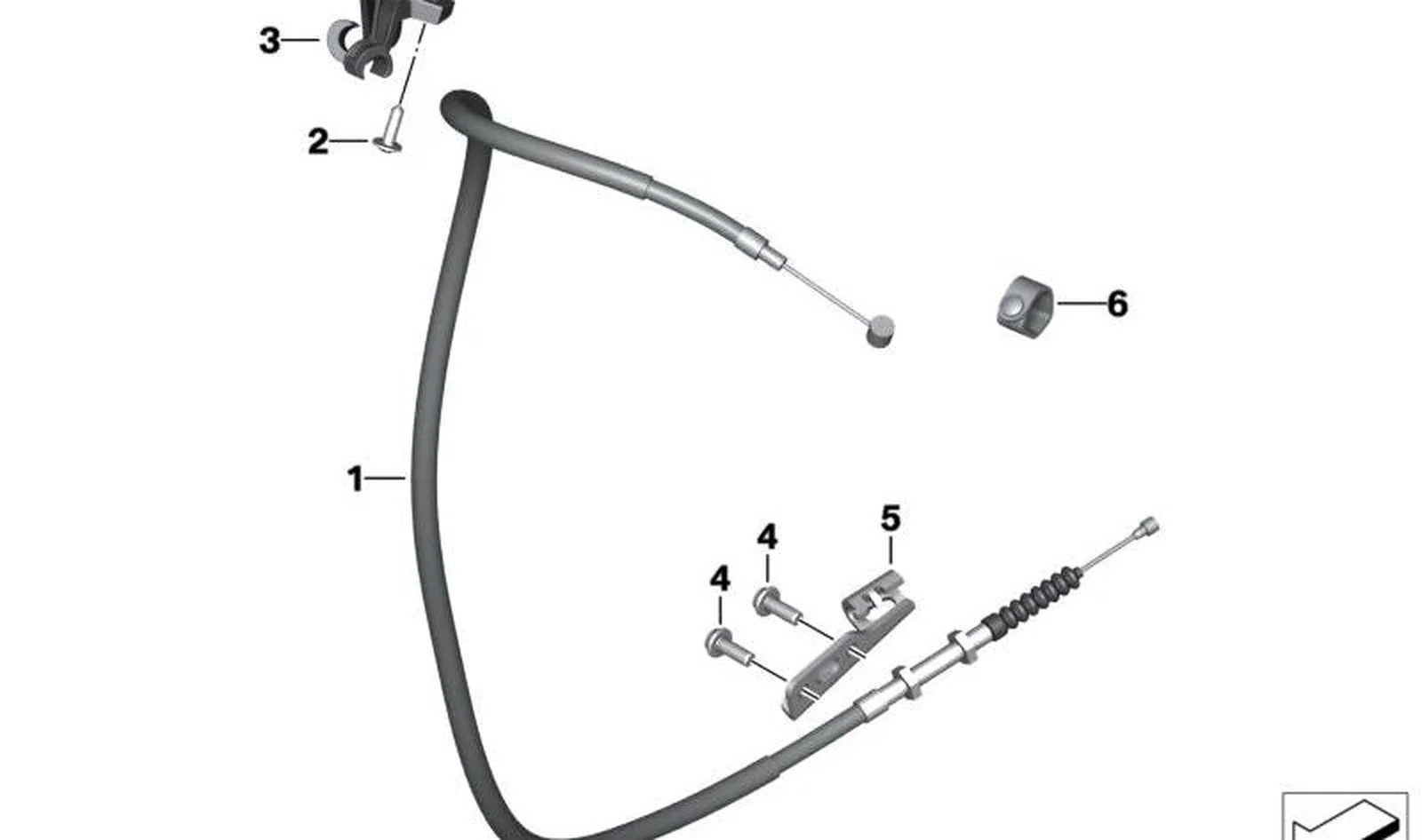Tracción de embrague OEM 32738405180 para BMW Motorrad S 1000 R (K63), M 1000 R (KM3)... y más. Original BMW Motorrad.