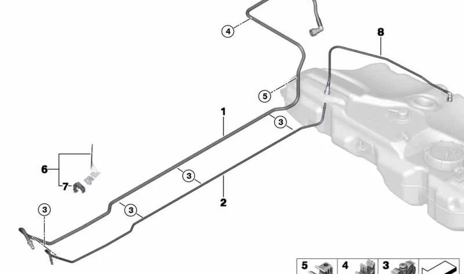 Tubería de alimentación de combustible OEM 16122752332 para MINI R56, R56 LCI, Cabrio R57, Coupé R58, Roadster R59... y más. Original MINI. - Image 4