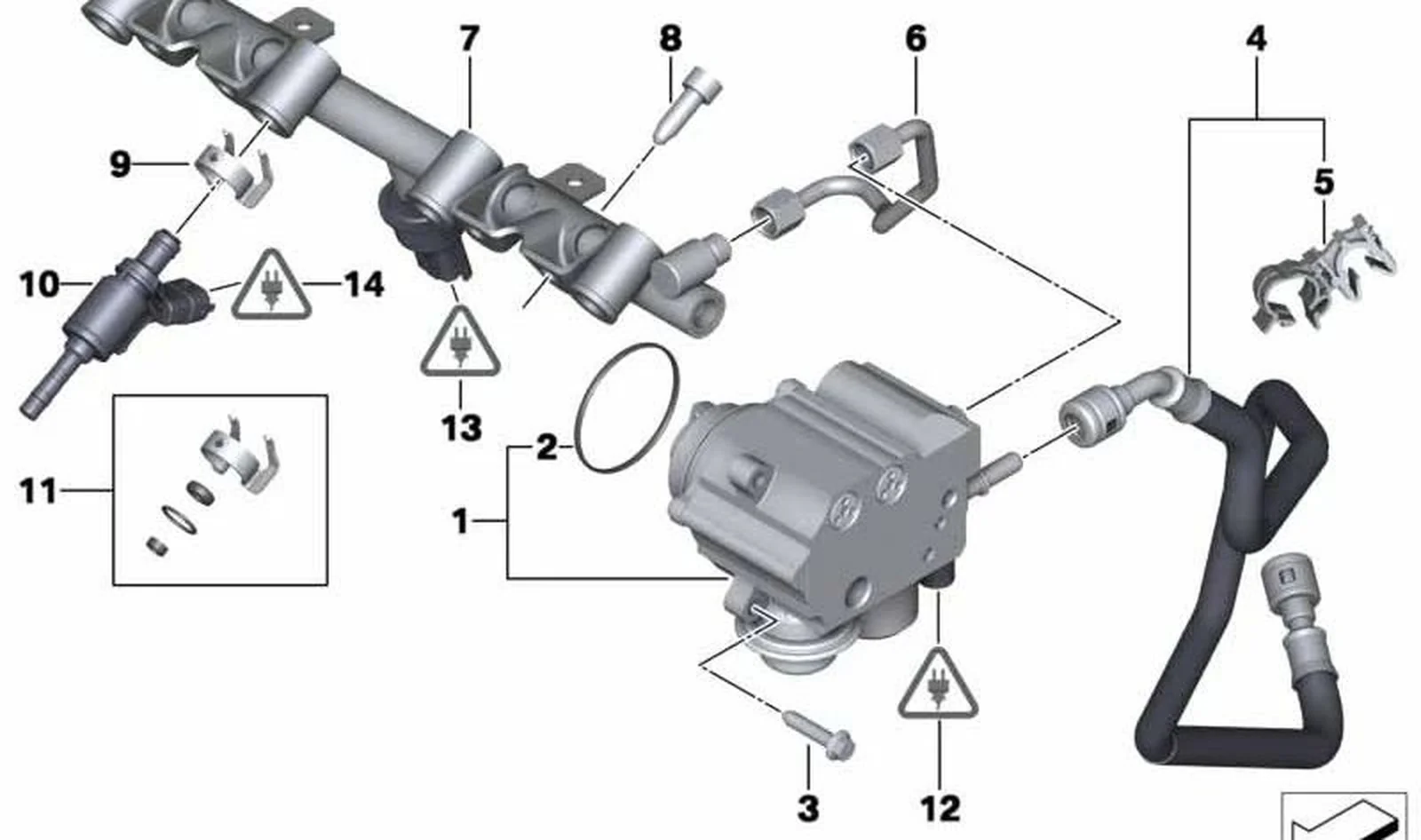 Tubería de presión OEM 13537528348 para MINI R55, R56, R57, R58, R59... y más. Original MINI. - Image 2