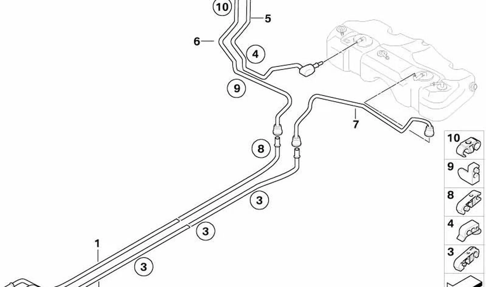 Tubería de retorno de combustible delantera OEM 16126761159 para MINI R50 One D. Original MINI. - Image 3