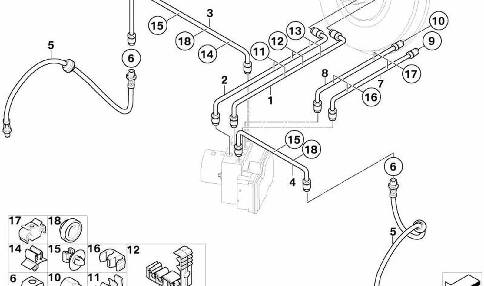 Tubo flexible de freno delantero OEM 34306788442 para MINI R56, R56 LCI, Clubman R55, Cabrio R57, Coupé R58, Roadster R59... y más. Original MINI. - Image 5