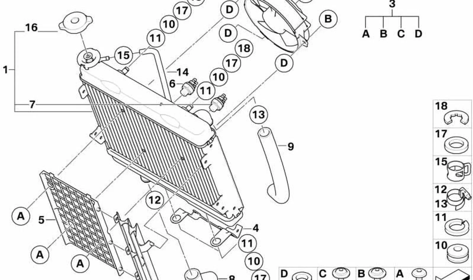 Tubo flexible de retorno OEM 17127709401 para BMW Motorrad G450X. Original BMW Motorrad.