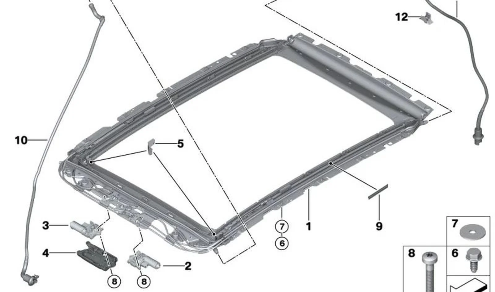 Tubo flexible de salida de agua delantero OEM 41007423413 para BMW X4 G02, X4 G02 LCI, X4 M F98, X4 M F98 LCI. Original BMW.