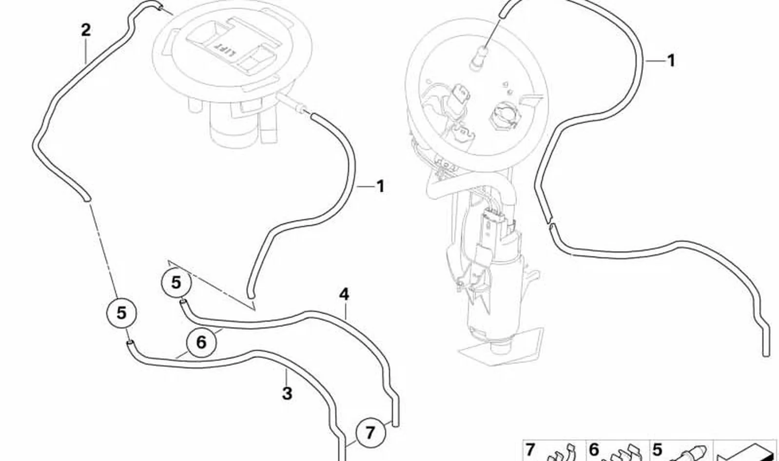 Tubo flexible OEM 16137682308 para BMW Motorrad K29 R 1200 S, HP2 Sport. Longitud 380 mm. Original BMW Motorrad.
