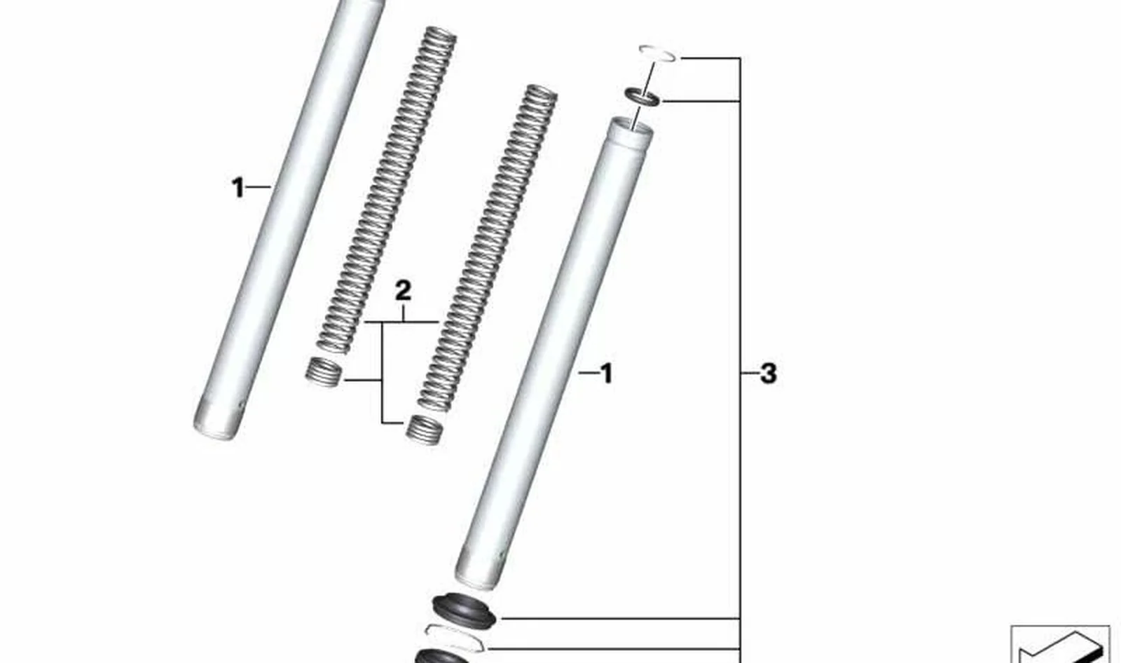 Tubo soporte delantero OEM 31428559325 para motos BMW C 400 GT, C 400 X... y más. Original BMW Motorrad.