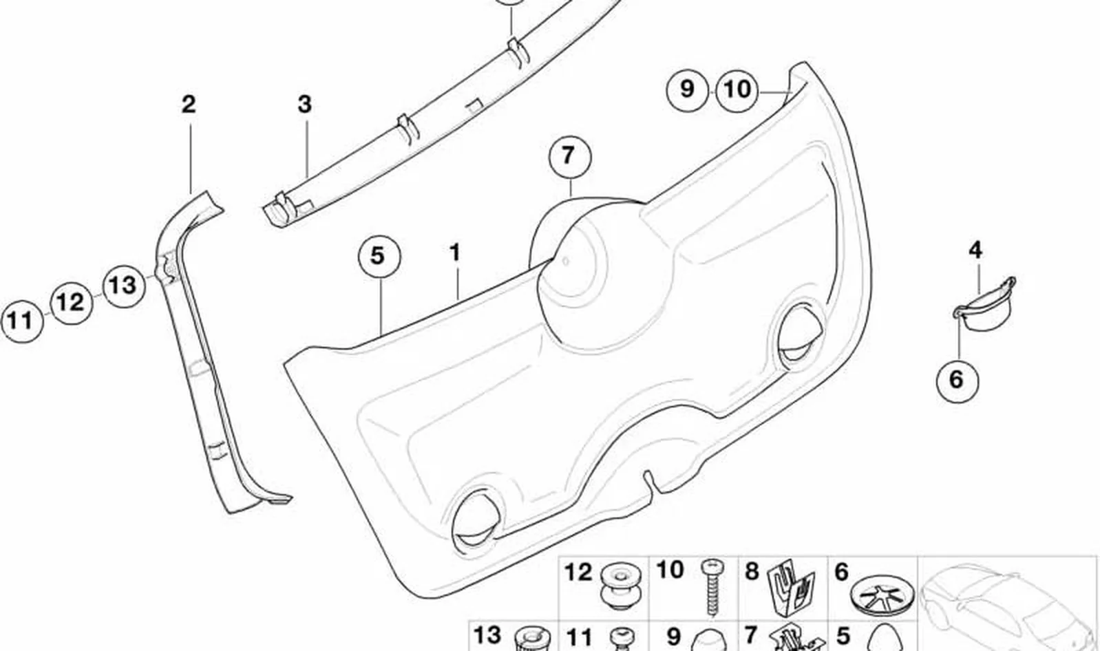 Tuerca de expansión OEM 07130672440 para MINI R50, R52 Cabrio, R53, R57 Cabrio, R58 Coupé, R59 Roadster... y más. Original MINI - Image 4