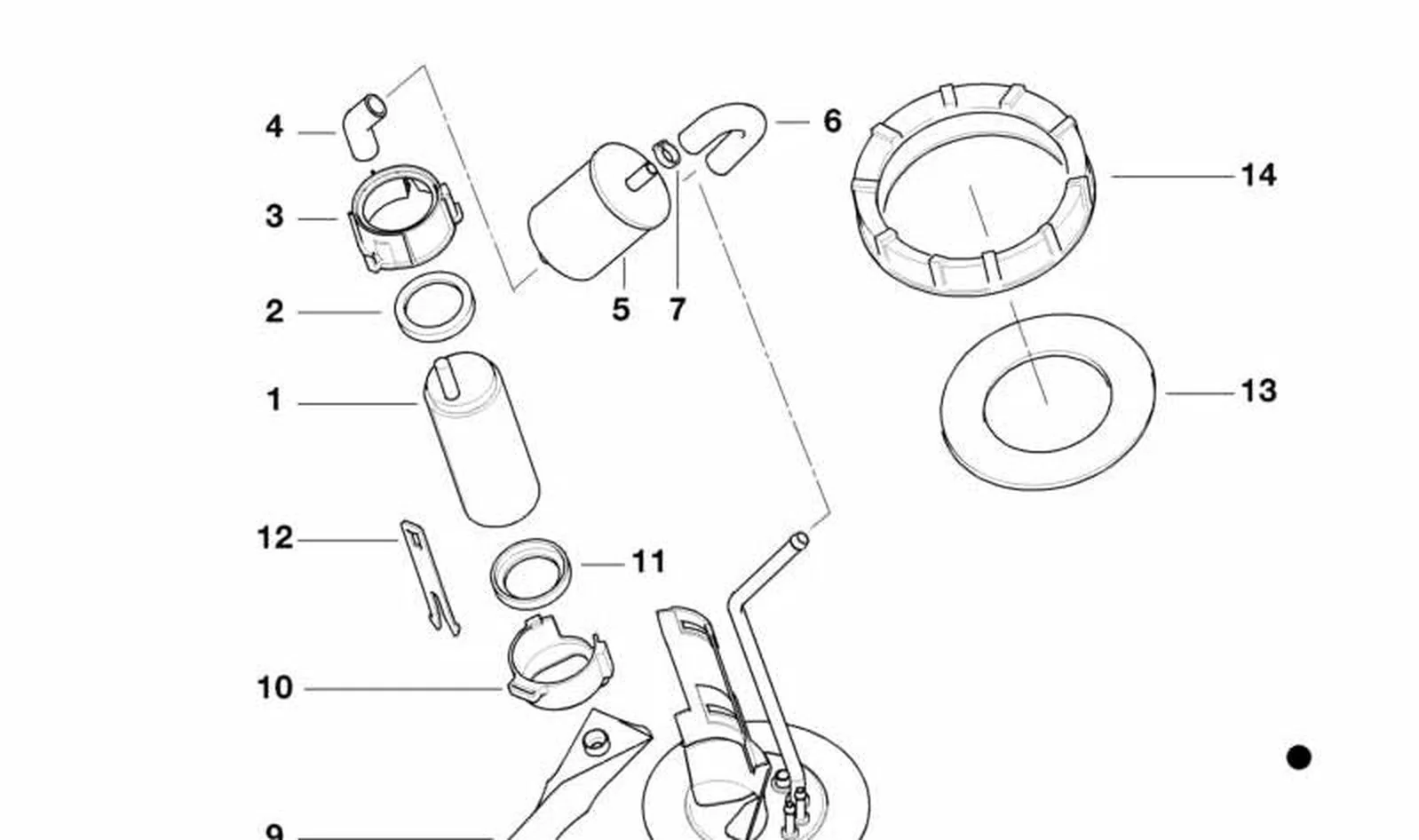 Tuerca de racor OEM 16112347284 para motos BMW K1200GT, K1200RS, K1200LT. Original BMW Motorrad.