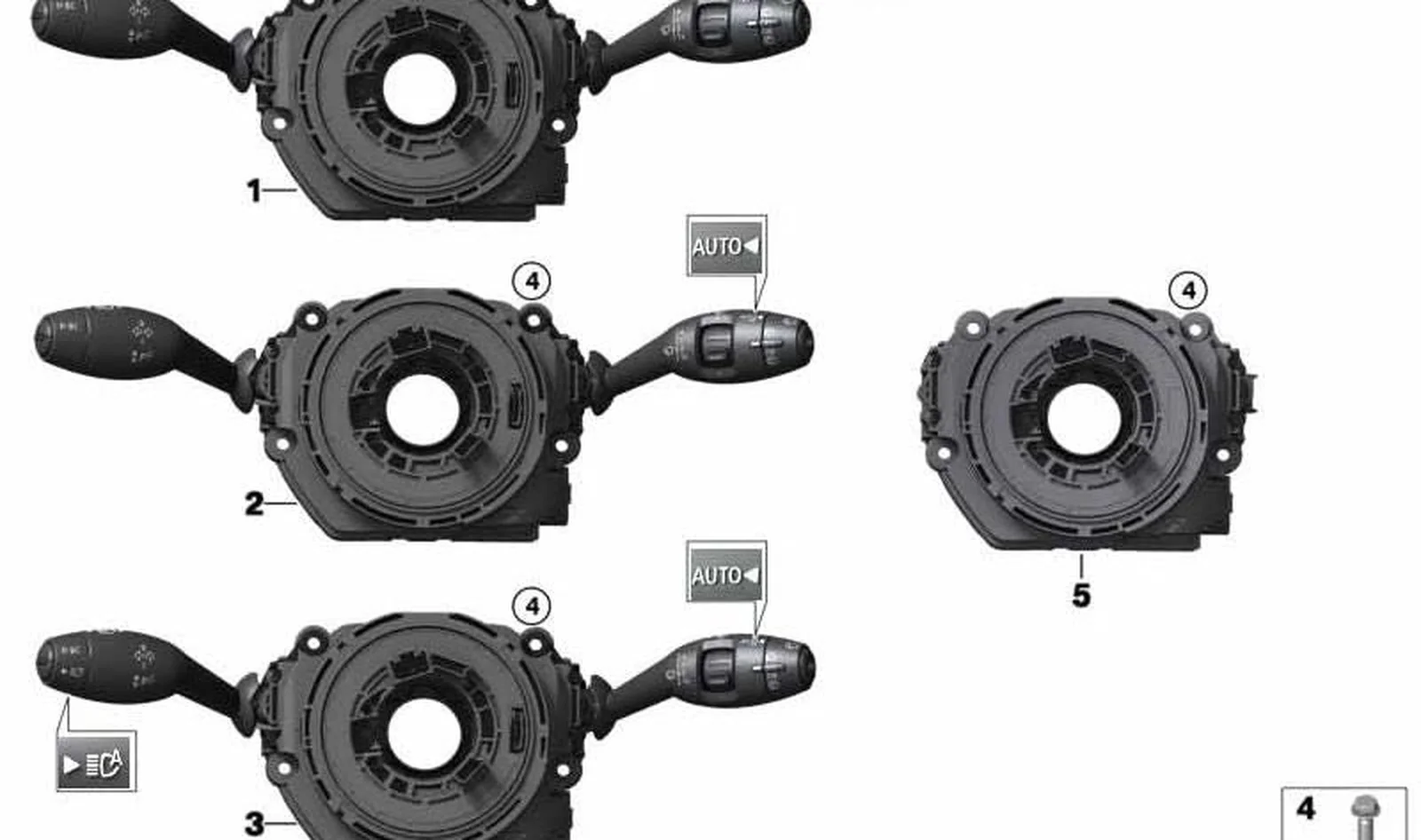 Unidad de interruptores árbol de dirección OEM 61316827362 para MINI F56, F55, Clubman F54, Countryman F60... y más. Original MINI.