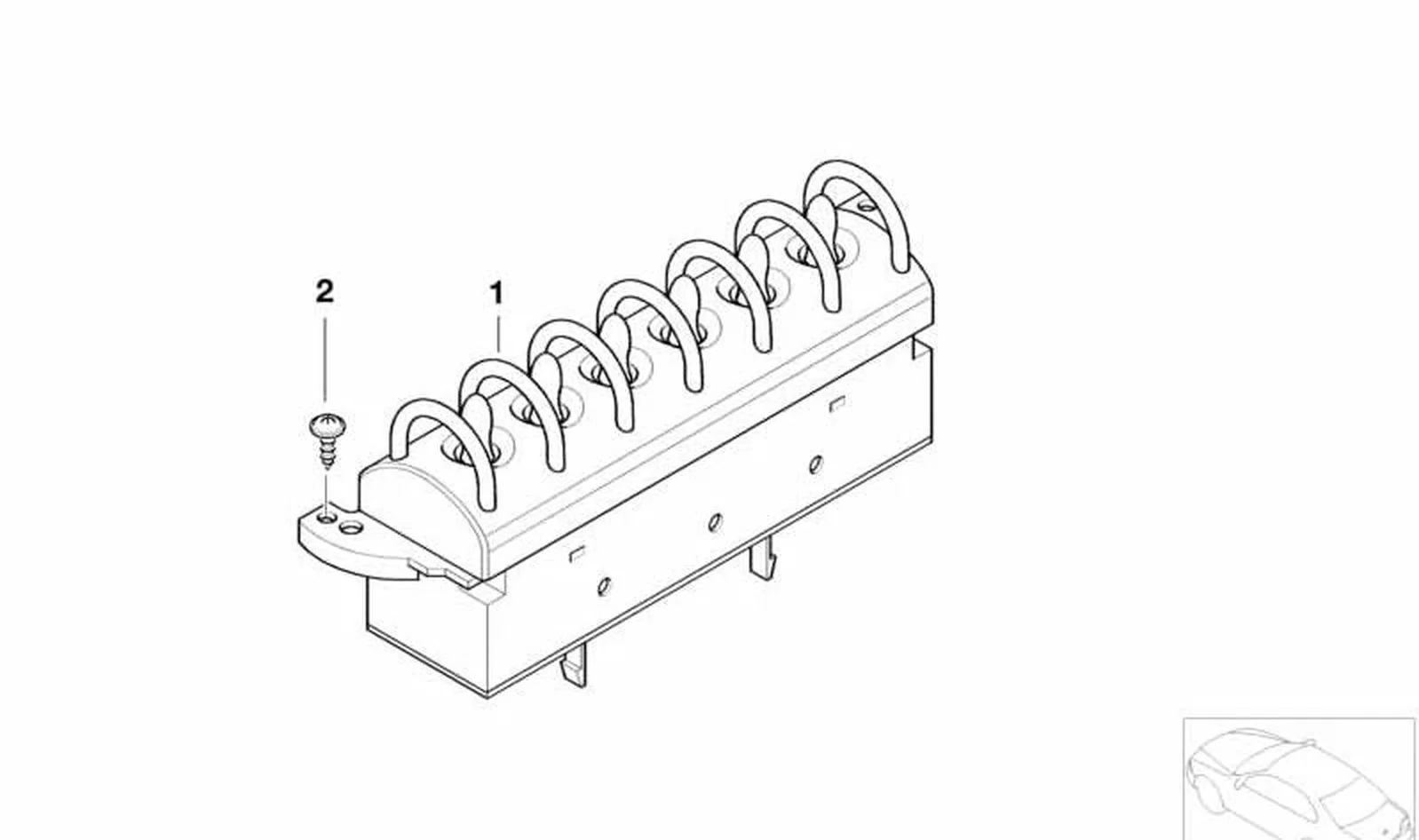Unidad de interruptores consola central OEM 61316917993 para MINI R50, R53, Cabrio R52. Original MINI. - Image 5