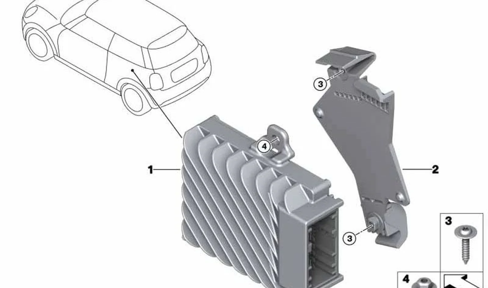 Unidad de mando Active Sound Design OEM 65125A4E5E9 para MINI F54 Cooper S, BMW X2 F39... y más. Original BMW y MINI.