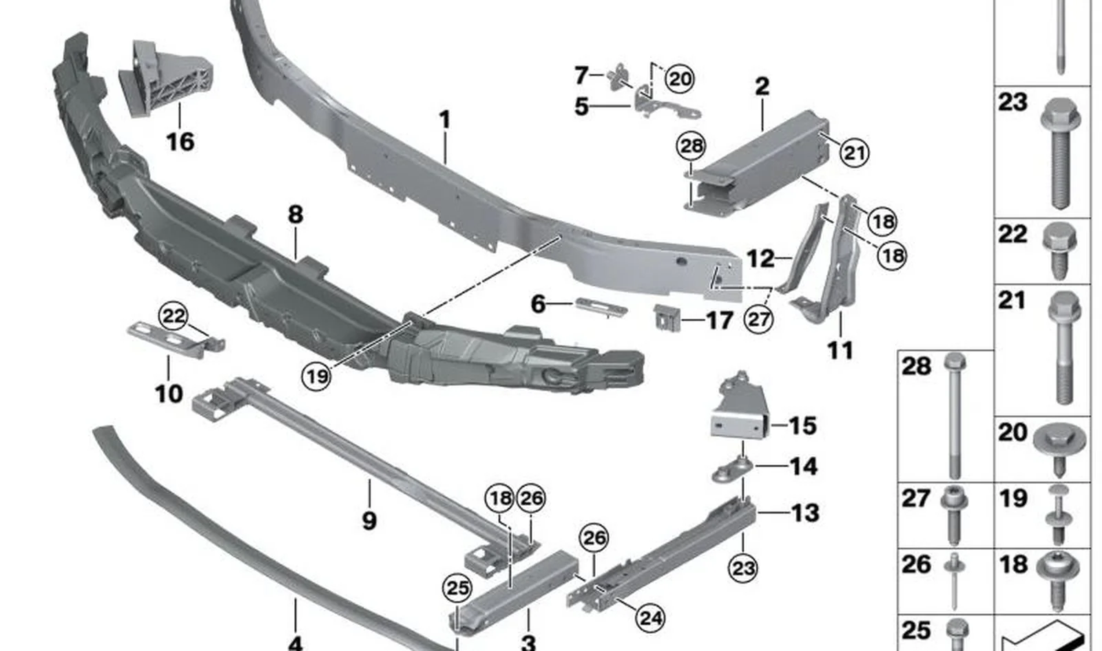 Unión transversal delantera OEM 51119464489 para MINI F54, F56, F57, F60, F60 LCI... y más. Original MINI. - Image 4