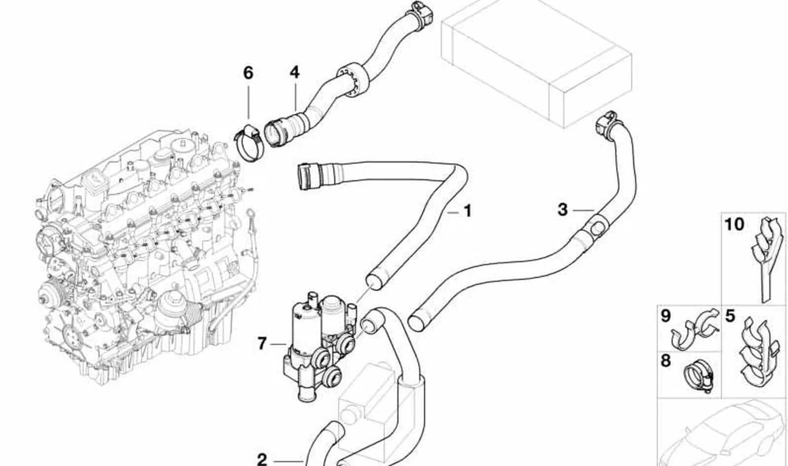 Válvula de agua con bomba adicional OEM 64118369807 para BMW E46, X3 E83, Z3 E36... y más. Original BMW. - Image 6