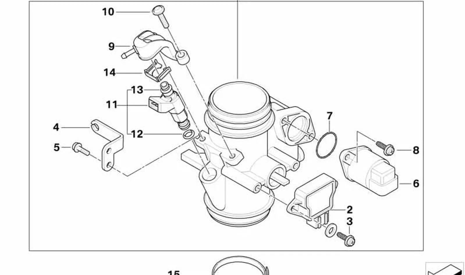 Válvula de inyección OEM 13647685373 para motos BMW F 650 GS, F 650 CS, G 650 GS, G 650 X... y más. Original BMW Motorrad.