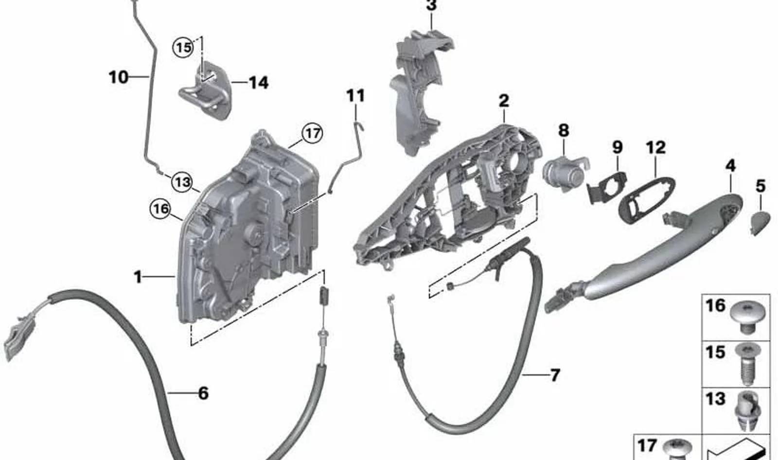 Varilla de accionamiento izquierda OEM 51217296449 para MINI F56, F56 BEV, F56 LCI, Cabrio F57... y más. Original MINI.
