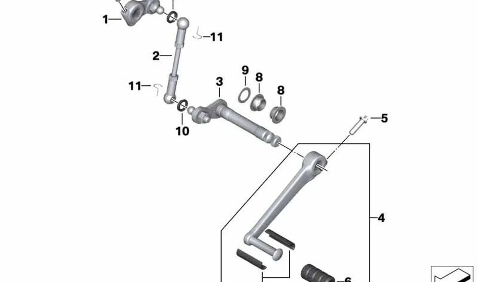 Varilla de conexión OEM 23417714804 para motos BMW R50/5, R60/5, R75/5, R100, R nineT... y más. Original BMW Motorrad.
