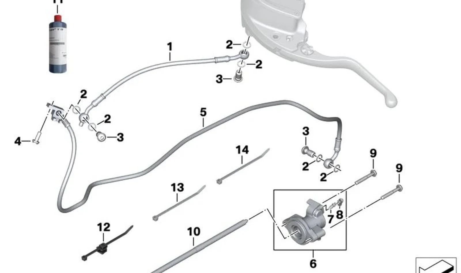 Varilla de presión OEM 21528414022 para BMW Motorrad R 18, R 18 Classic, R 18 B, R 18 Transcontinental. Original BMW Motorrad.