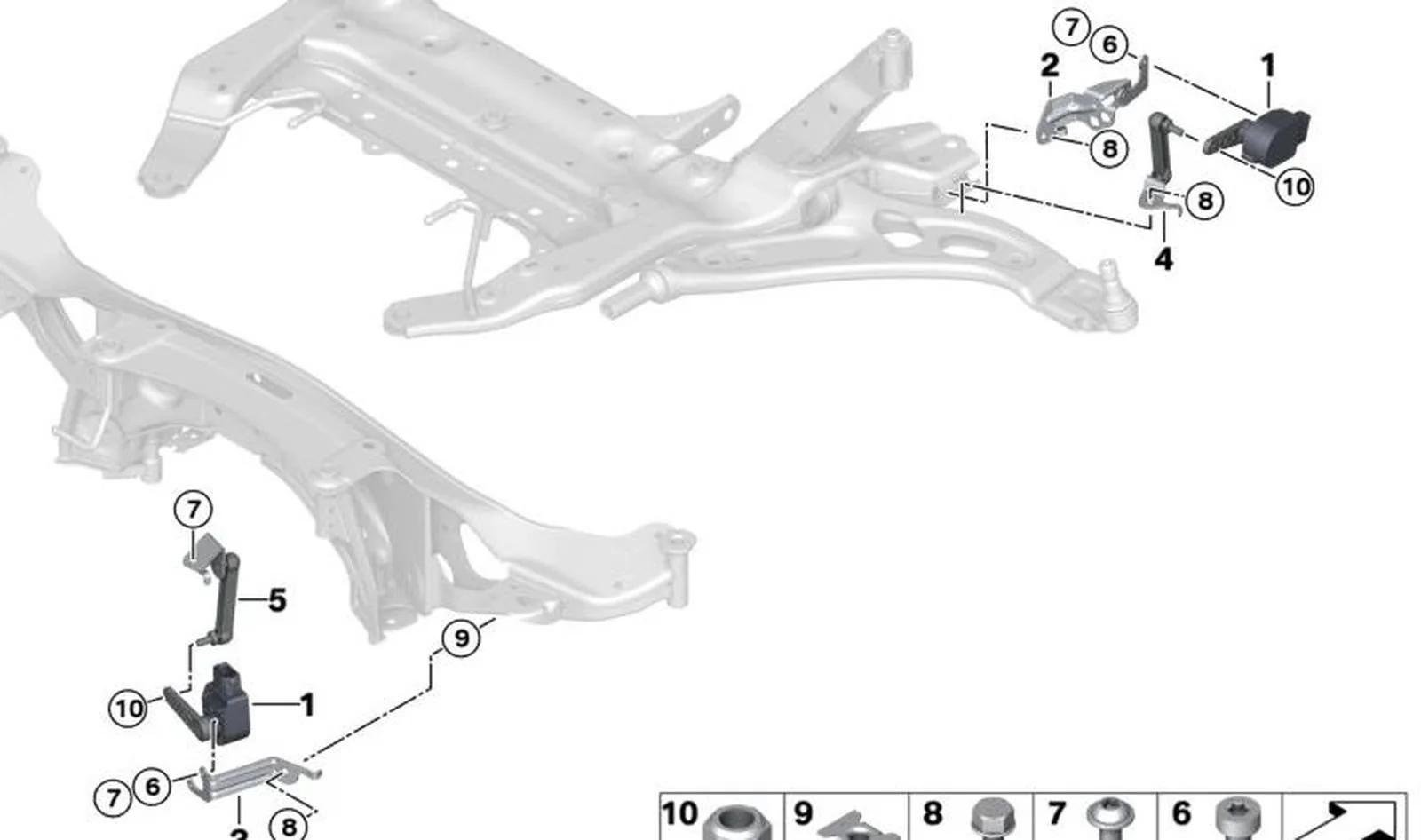 Varilla reguladora delantera OEM 37146853709 para MINI F54, F55, F56, F57, incl. LCI y BEV. Original MINI. - Image 3